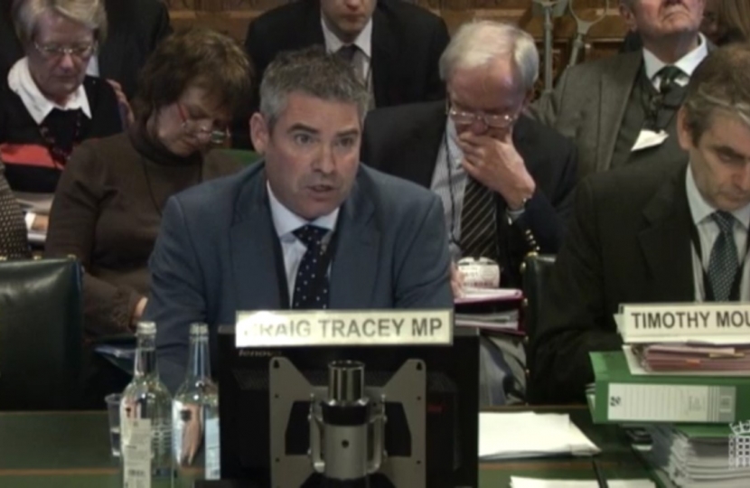 Craig giving evidence at a HS2 Committee Hearing